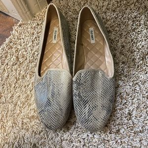 Snakeskin flats